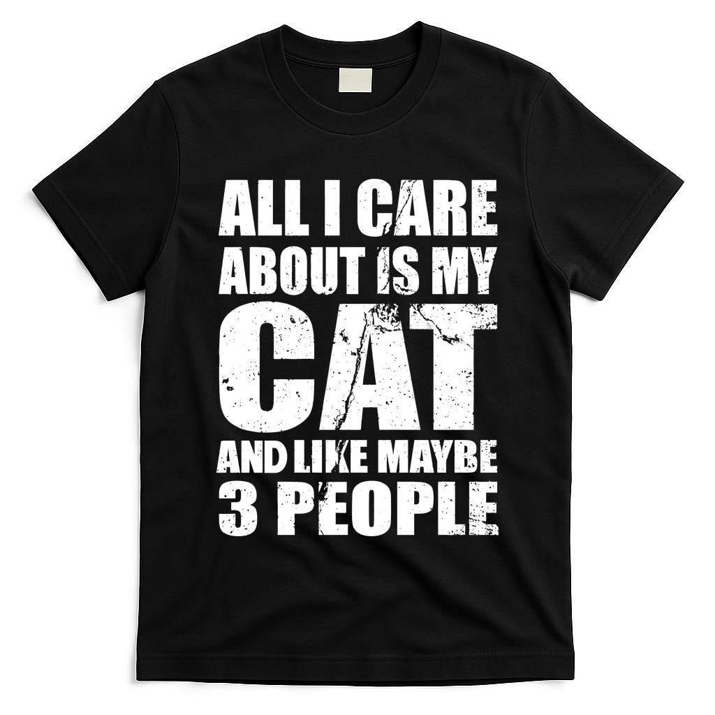 All I Care About Is My Cat And Like 3 People T-Shirt