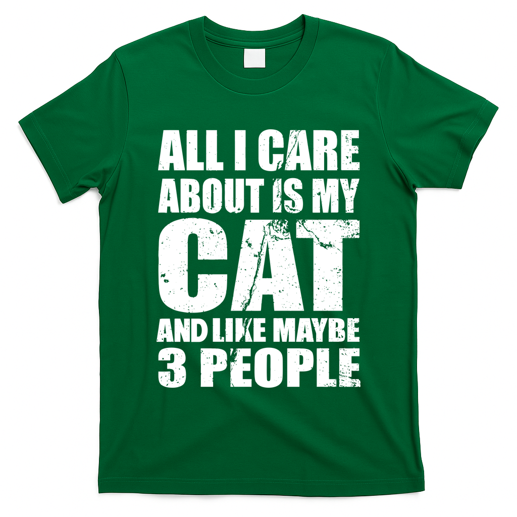 All I Care About Is My Cat And Like 3 People T-Shirt