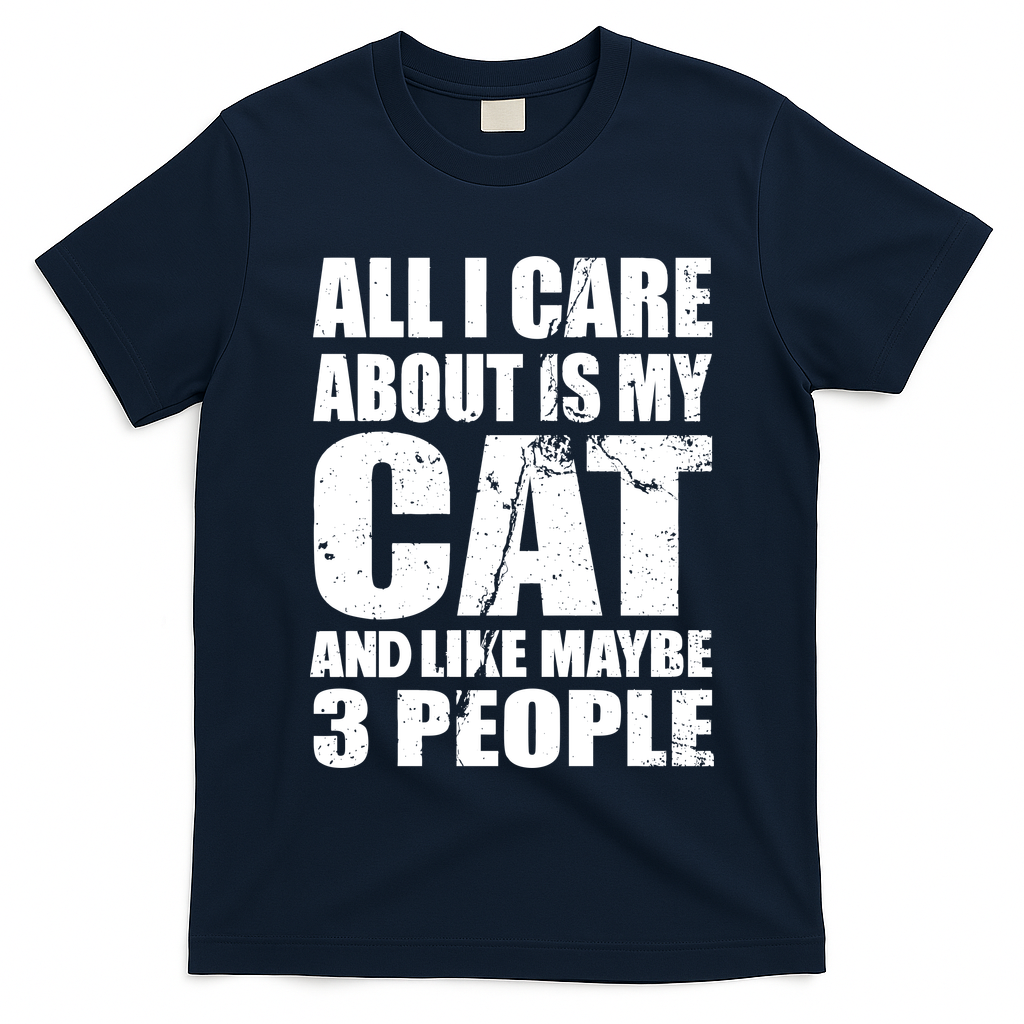 All I Care About Is My Cat And Like 3 People T-Shirt