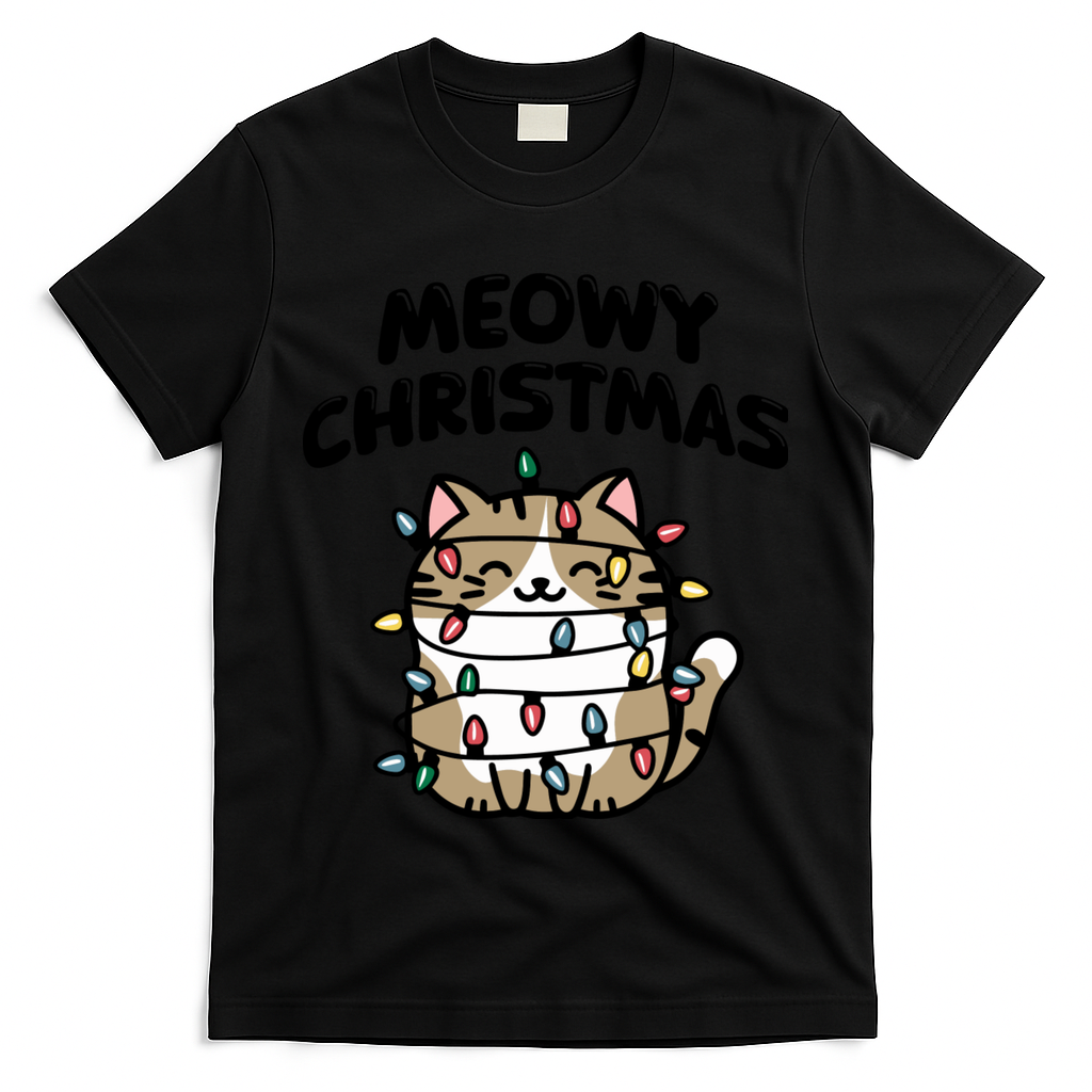 Meowy Christmas Christmas Cats Cat Lover T-Shirt