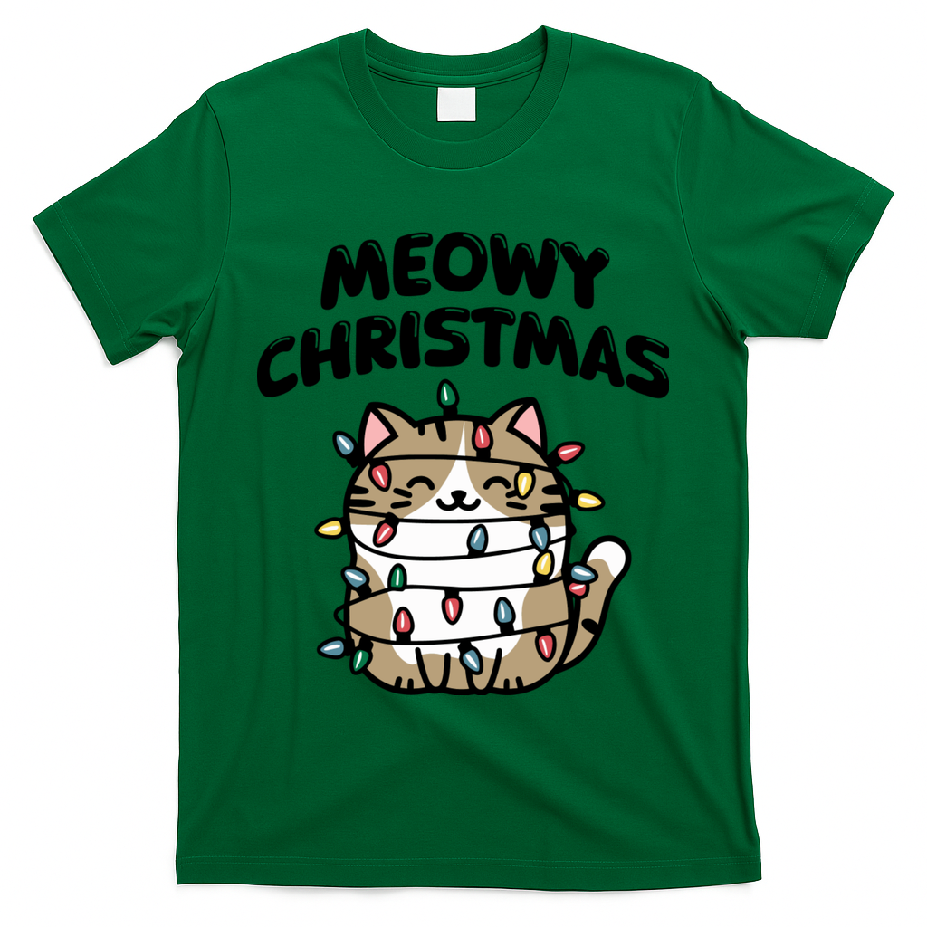 Meowy Christmas Christmas Cats Cat Lover T-Shirt