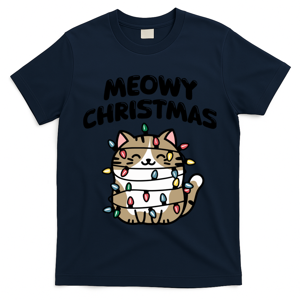 Meowy Christmas Christmas Cats Cat Lover T-Shirt