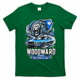 Michigan Car Cruise 2026 Woodward Ave M1 Lion T-Shirt - Irish Green