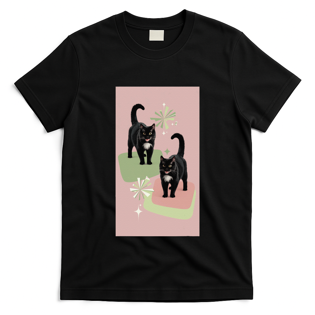 Mid Century Cats Atomic Cat Retro Pin.K 50s 60s T-Shirt