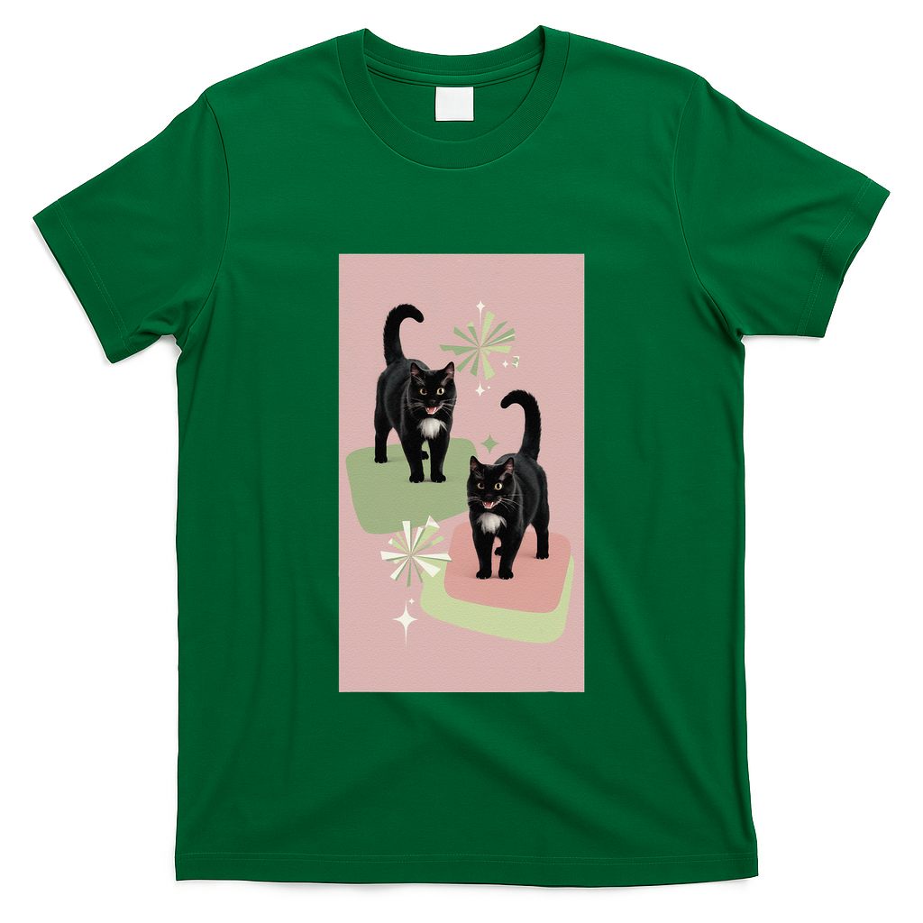 Mid Century Cats Atomic Cat Retro Pin.K 50s 60s T-Shirt