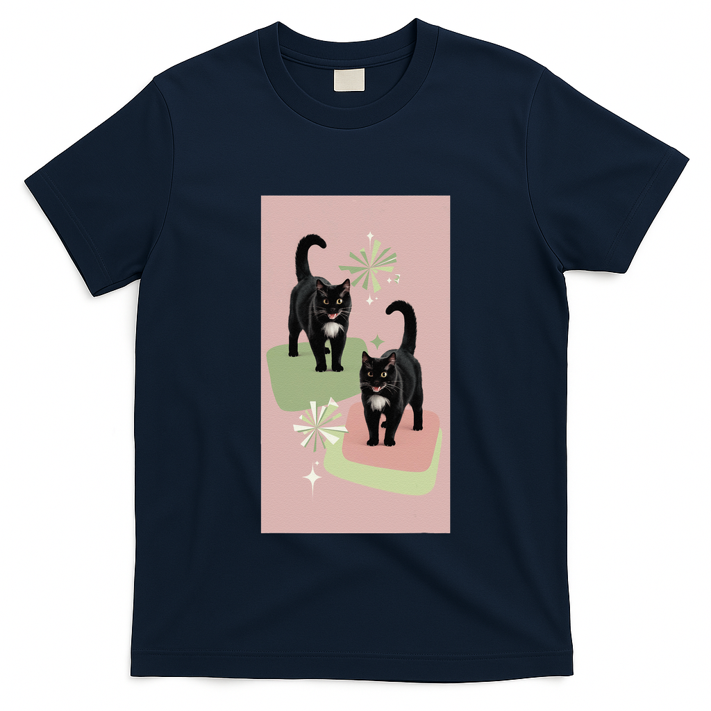 Mid Century Cats Atomic Cat Retro Pin.K 50s 60s T-Shirt