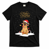 Merry Christmas Funny Xmas Christmas German Shepherd T-Shirt - Black