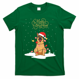 Merry Christmas Funny Xmas Christmas German Shepherd T-Shirt - Irish Green