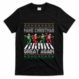 Make Christmas Great Again Ugly Sweaters Trump Dance Santa T-Shirt - Black