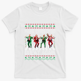 Make Christmas Great Again Ugly Sweaters Trump Dance Santa T-Shirt - White