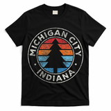 Michigan City Indiana In Vintage Graphic Retro 70s T-Shirt