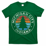 Michigan City Indiana In Vintage Graphic Retro 70s T-Shirt