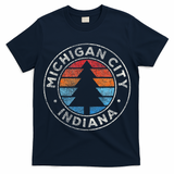 Michigan City Indiana In Vintage Graphic Retro 70s T-Shirt