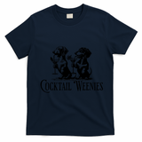 Martini Cocktail Lover Dachshund Cocktail Weenies Dachshund T-Shirt - Navy Blue