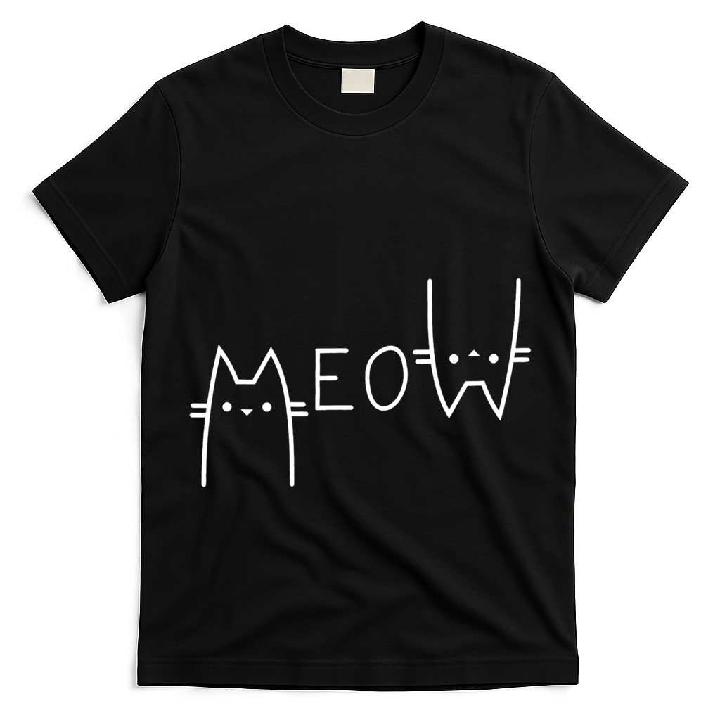 Meow Cat Meow Kitty Funny Cats Mom And Cat Dad Gift T-Shirt