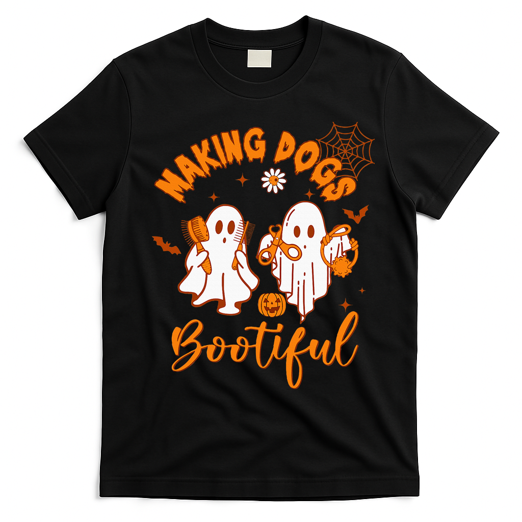 Making Dogs Bootiful Funny Halloween Dog Grooming Groomer T-Shirt - Black