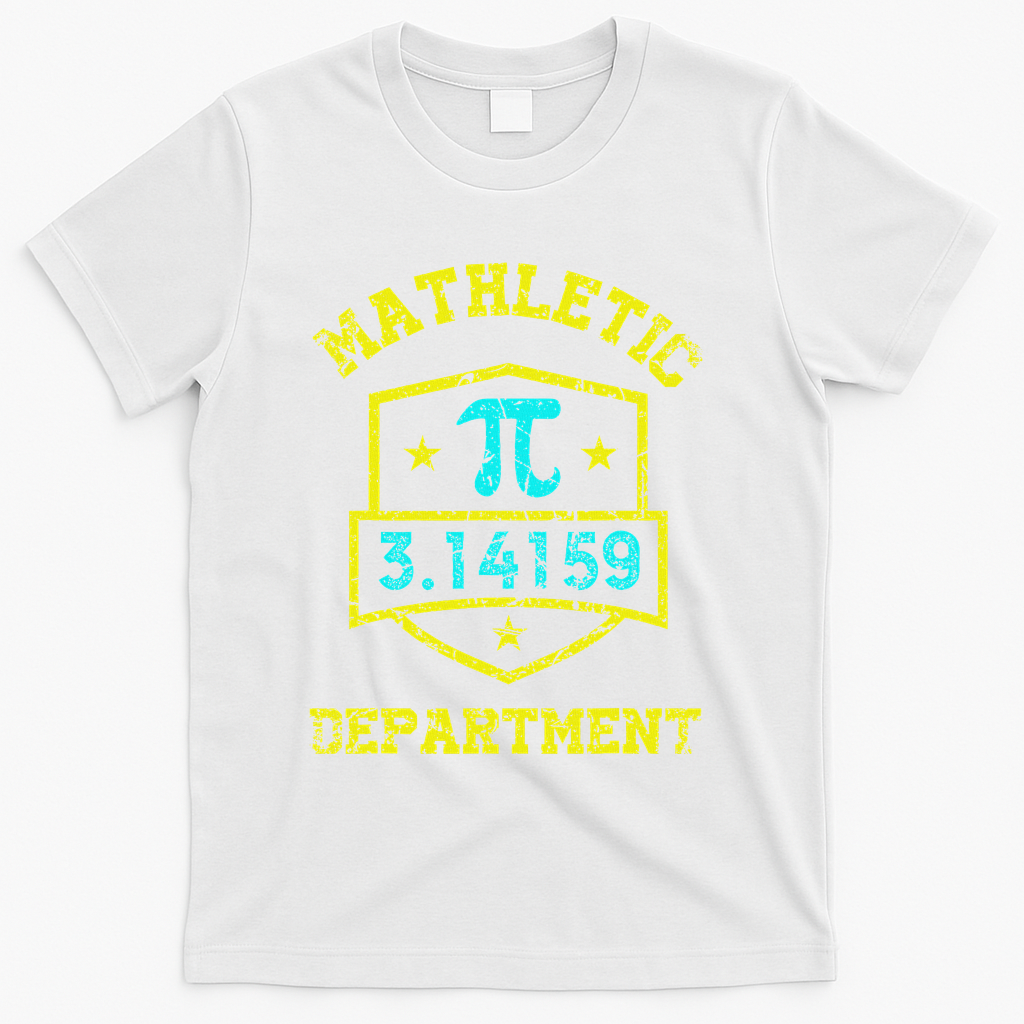Mathletic Department Funy Math Teacher Student Pi Day Joke T-Shirt - White