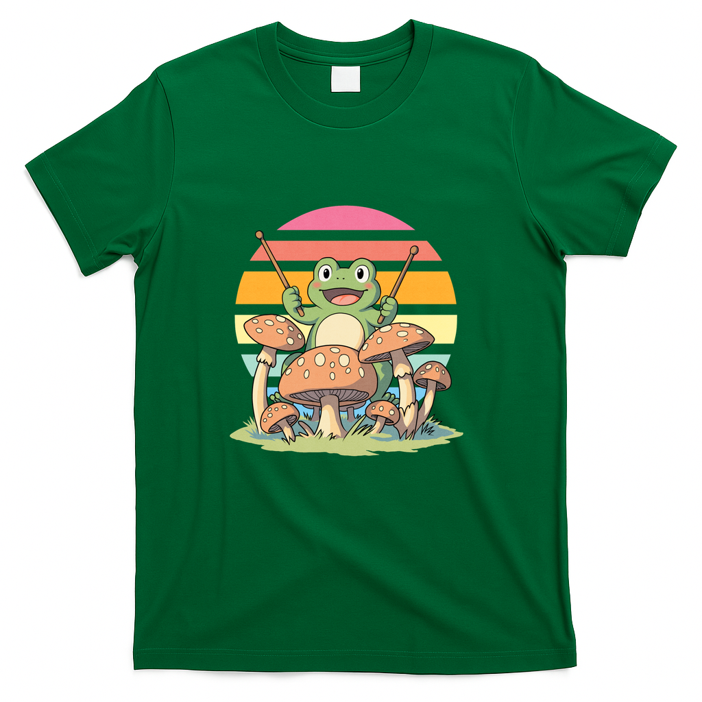 Mushroom Drummer Frog - Green