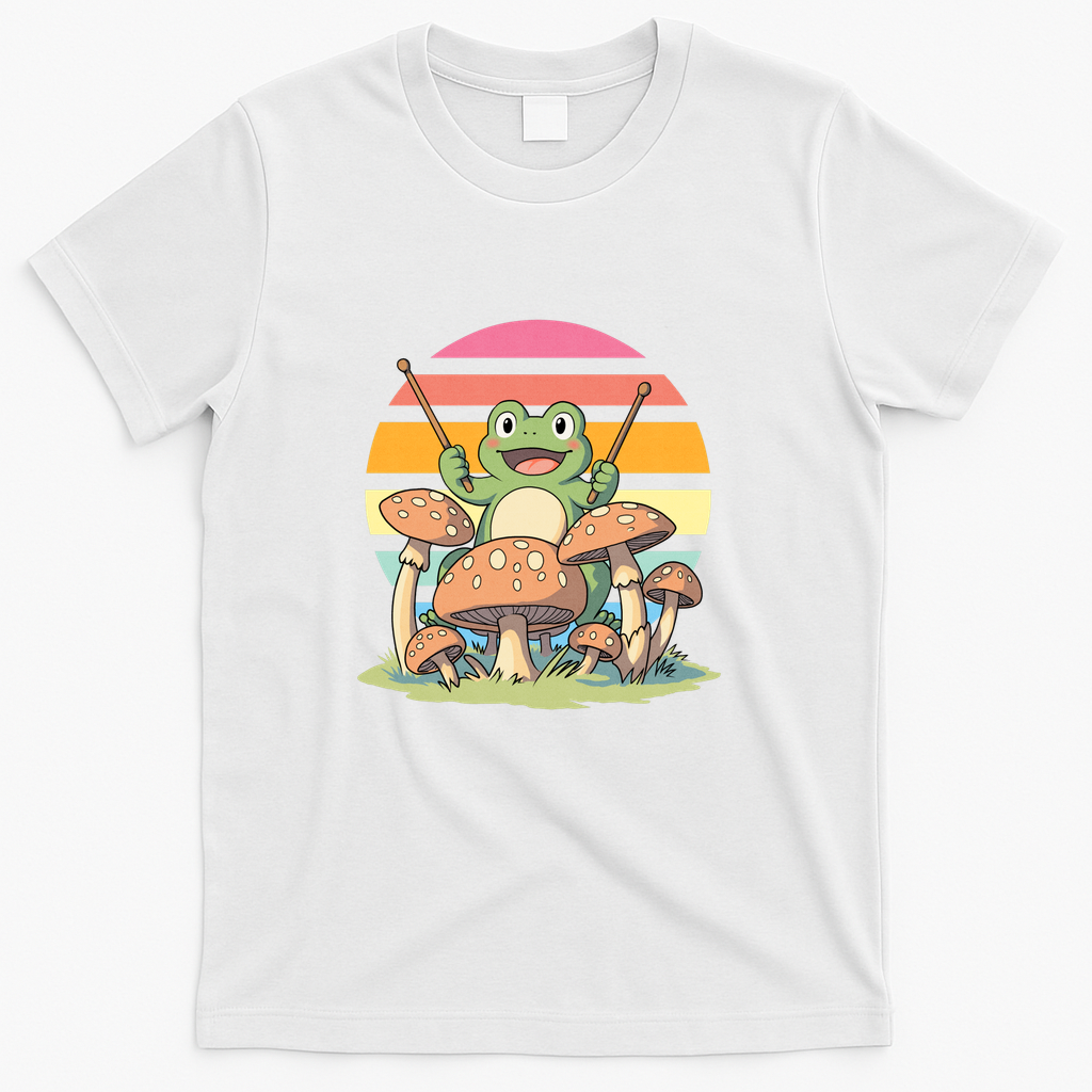 Mushroom Drummer Frog - White