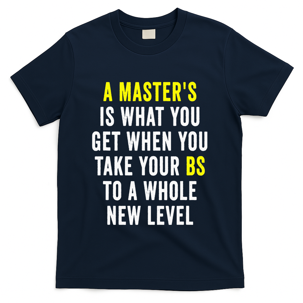 Masters Degree Graduation T-Shirt - Navy