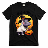 Moo Deng Halloween Boo Deng Costume Moodeng Hippo T-Shirt - Black