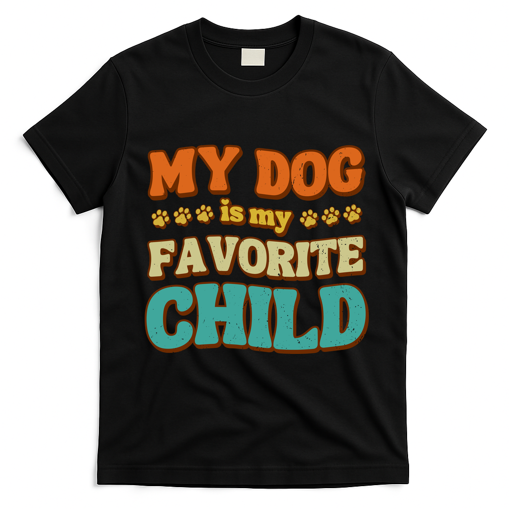 My Dog Is My Favorite Child T-Shirt - Black