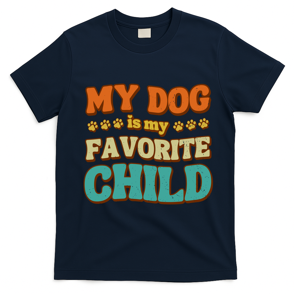 My Dog Is My Favorite Child T-Shirt - Navy Blue