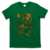 Majestic Dog In Moonlit Mountain Landscape T-Shirt - Irish Green