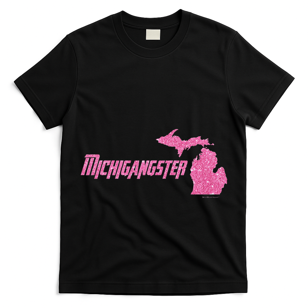 Michigangster Detroit Michigan Midwest Mitten T-Shirt