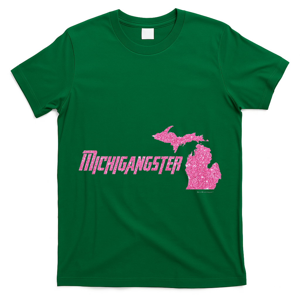 Michigangster Detroit Michigan Midwest Mitten T-Shirt