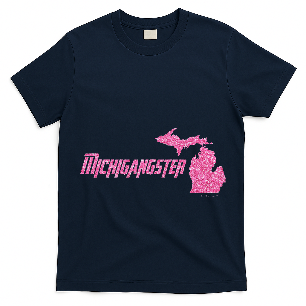 Michigangster Detroit Michigan Midwest Mitten T-Shirt