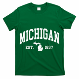 Michigan Est 1837 Distressed Worn Design Classic T-Shirt
