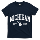 Michigan Est 1837 Distressed Worn Design Classic T-Shirt