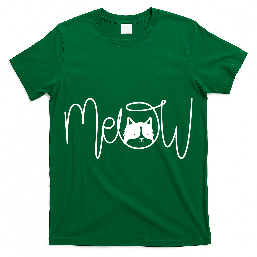 Meow Cat Calligraphy T-Shirt