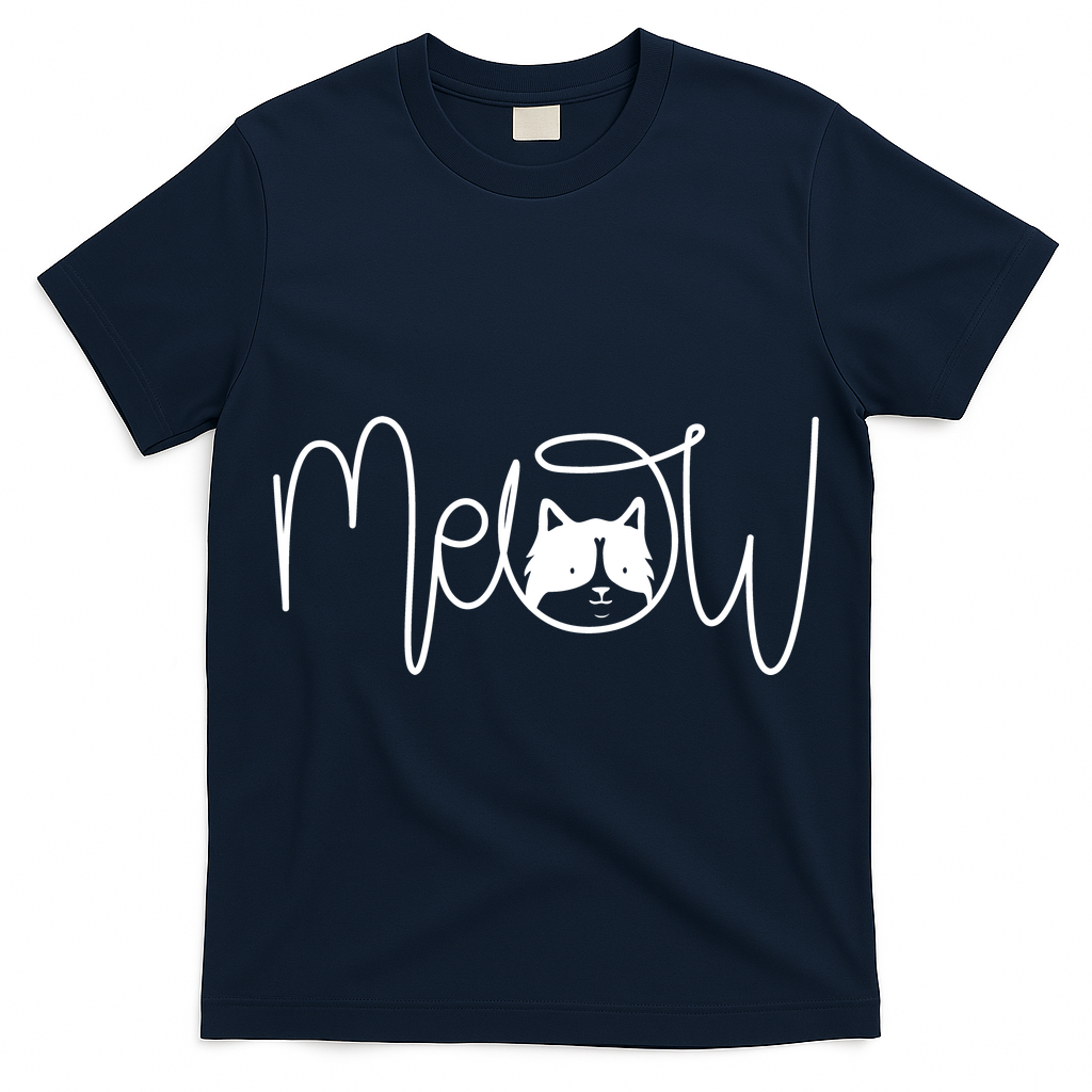 Meow Cat Calligraphy T-Shirt