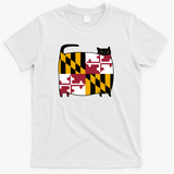 Maryland Flag Cat - White