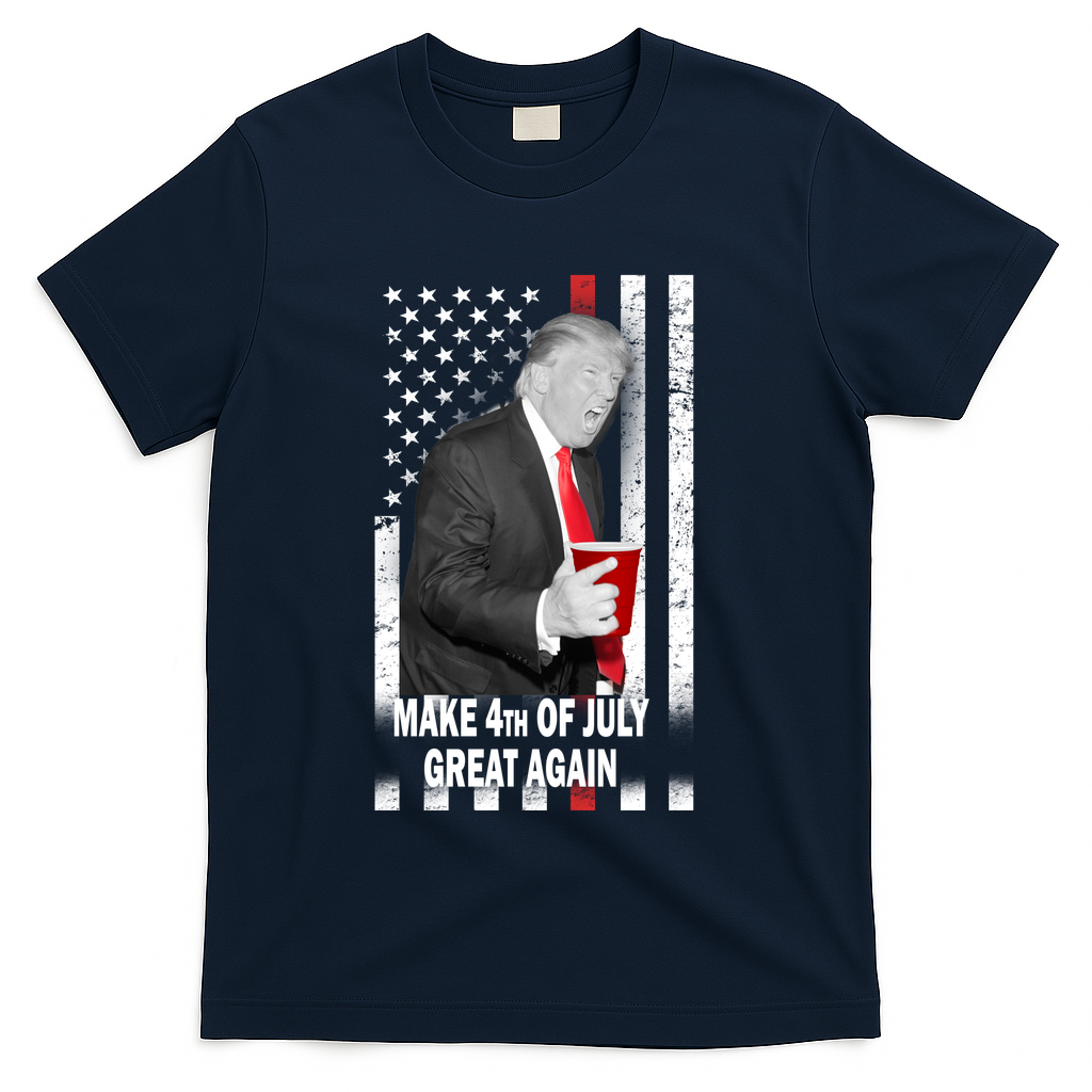 Donald Trump Make 4th Of July Great Again T-Shirt - Navy