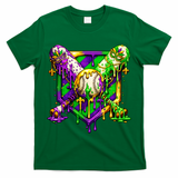 Mardi Gras Baseball Bat Ice Cream Drip T-Shirt