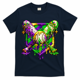 Mardi Gras Baseball Bat Ice Cream Drip T-Shirt
