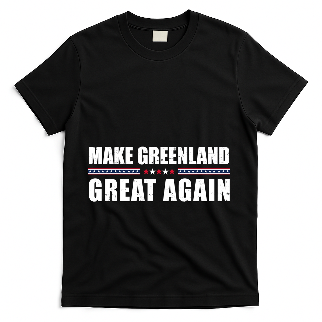 Make Greenland Great Again Funny Trump T-Shirt - Black