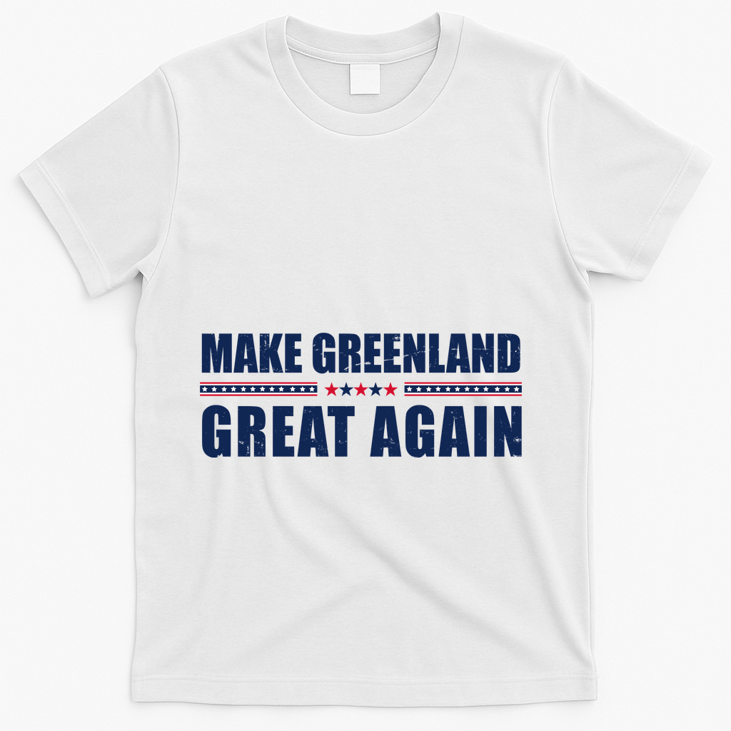 Make Greenland Great Again Funny Trump T-Shirt - White
