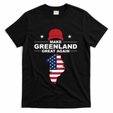 Make Greenland Great Again American Flag Trump T-Shirt - Black