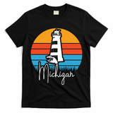 Michigan Great Lakes Lighthouse Beach Town T-Shirt