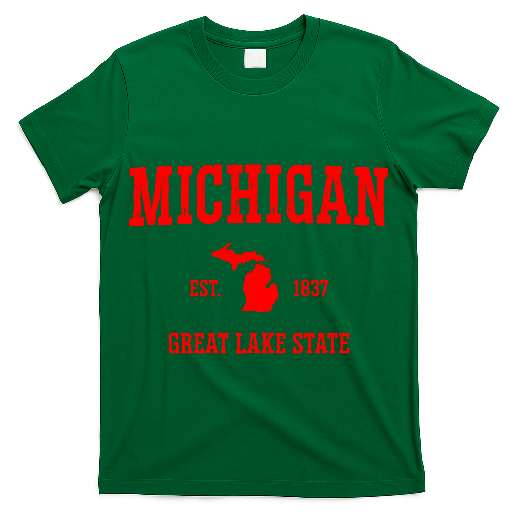 Michigan Great Lake State MI Est 1837 T-Shirt