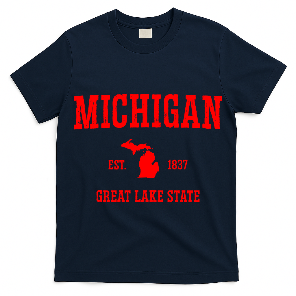 Michigan Great Lake State MI Est 1837 T-Shirt