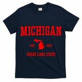 Michigan Great Lake State MI Est 1837 T-Shirt