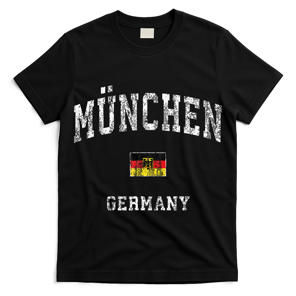 Munich Germany Munchen Vintage Athletic Sports Design T-Shirt