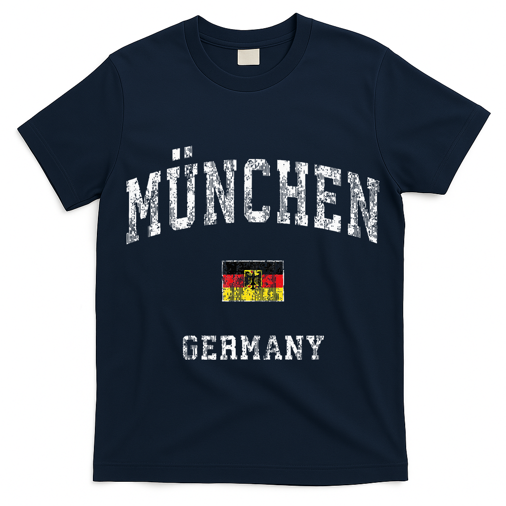 Munich Germany Munchen Vintage Athletic Sports Design T-Shirt
