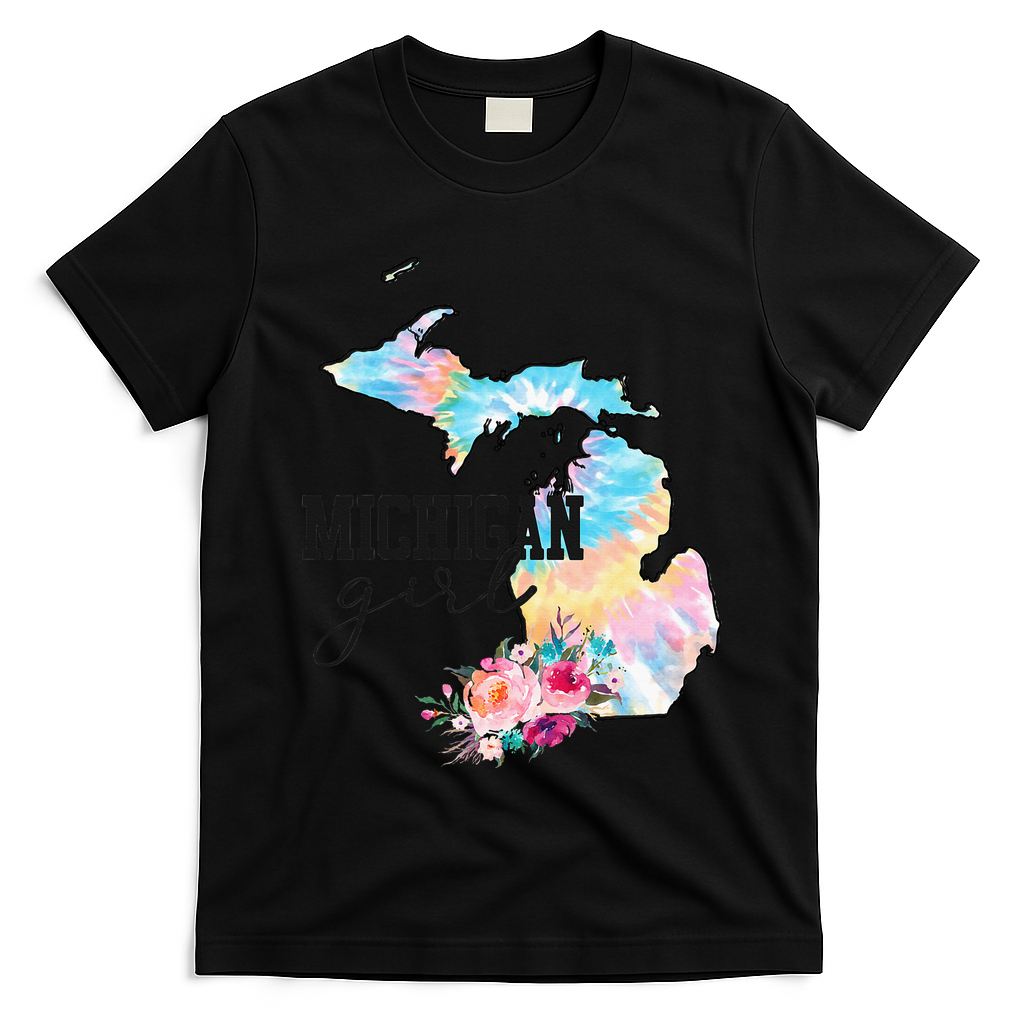 Michigan Girl Tie Dye State Michigan T-Shirt