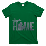 Michigan Home Blue And Distressed T-Shirt